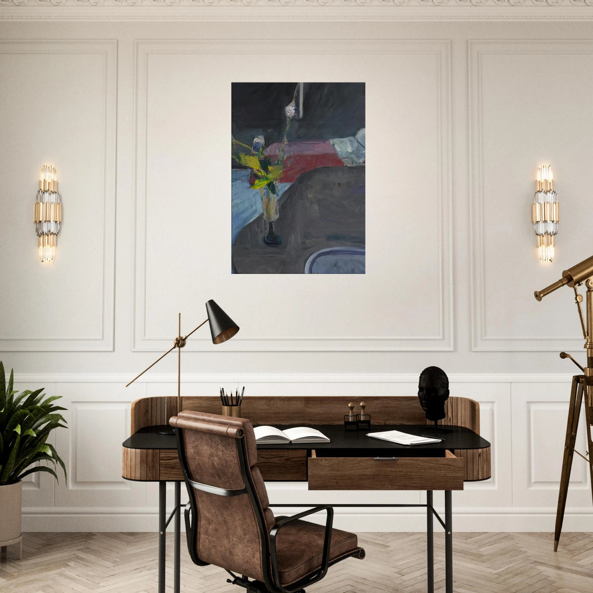Interior with Flowers Canvas | Richard Diebenkorn Canvas | Richard Diebenkorn Shop